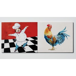 2-Piece Kitchen Shelves Reversible Art Tile Set, , large
