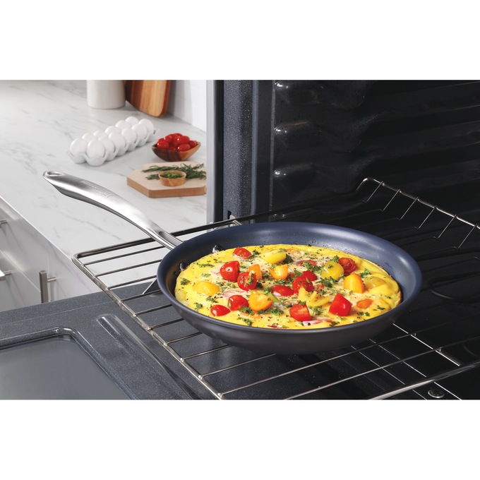 Guy Fieri Flavortown Set of 3 Laser Titanium Fry Pans, Black, large