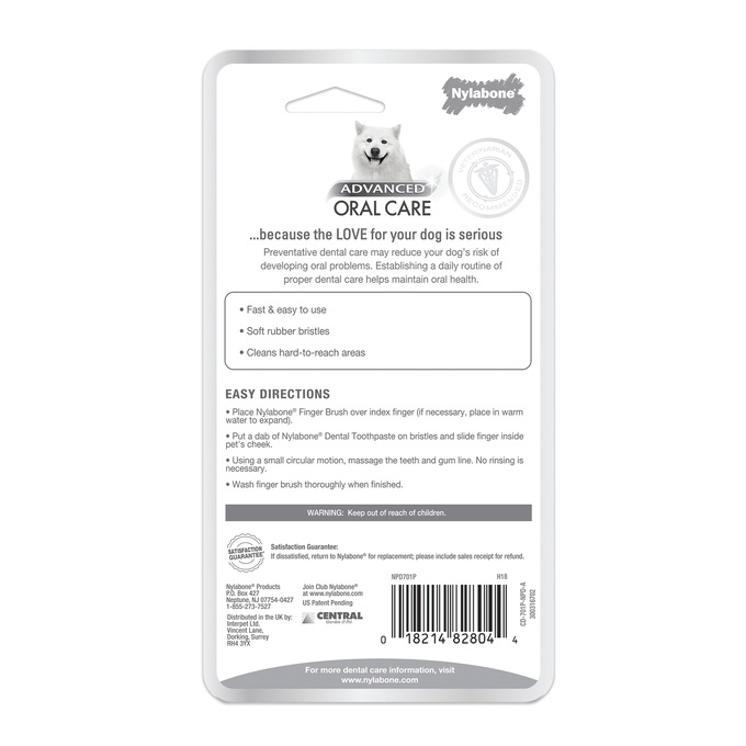 Nylabone Advanced Oral Care Finger Brush, , large
