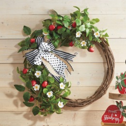 Strawberry Semi Wreath, , large
