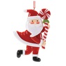 Set of 2 Santa Ornaments, , large