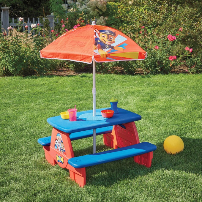Delta Children Kids&rsquo; Picnic Table with Umbrella, , large