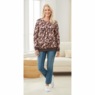 Long-Sleeve Banded-Bottom Top, , large
