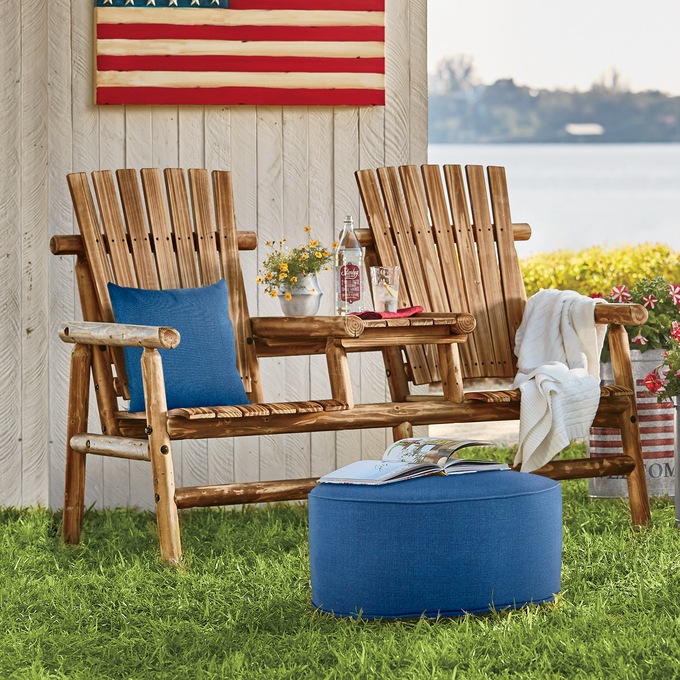 Charred Rustic 2 Seater Chair Montgomery Ward