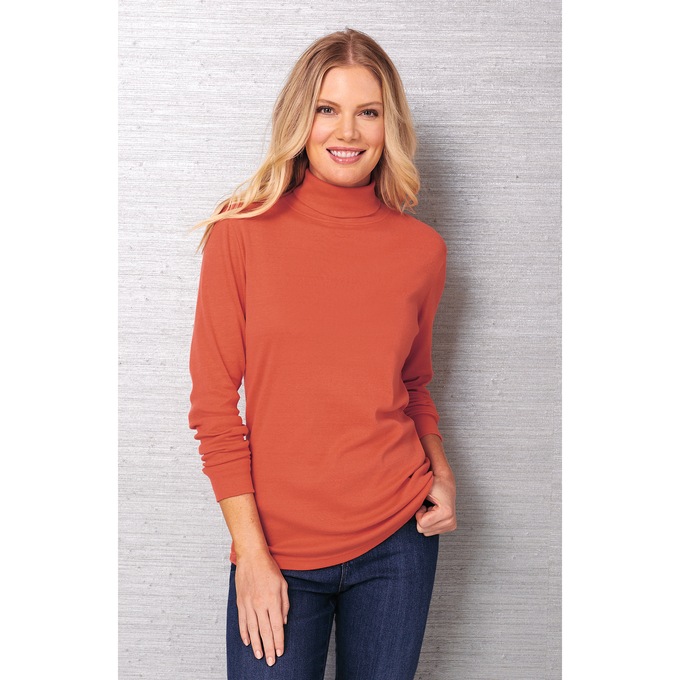 Classic Turtleneck, Burnt Sienna, large