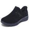 Skechers Slip-Ins Easy Going Floral Moment Suede Boot, Black Black, large