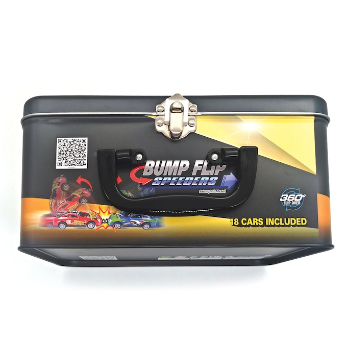Set of 18 Bump Flip Speeders Cars with Carry Case, , large