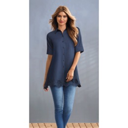 Frankie Scalloped-Hem Tunic, , large