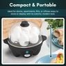 Elite Gourmet 7-Egg Cooker with Timer, Black, large