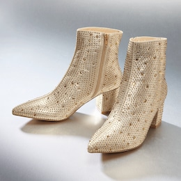 Midnight Velvet Rhinestone Bootie, , large