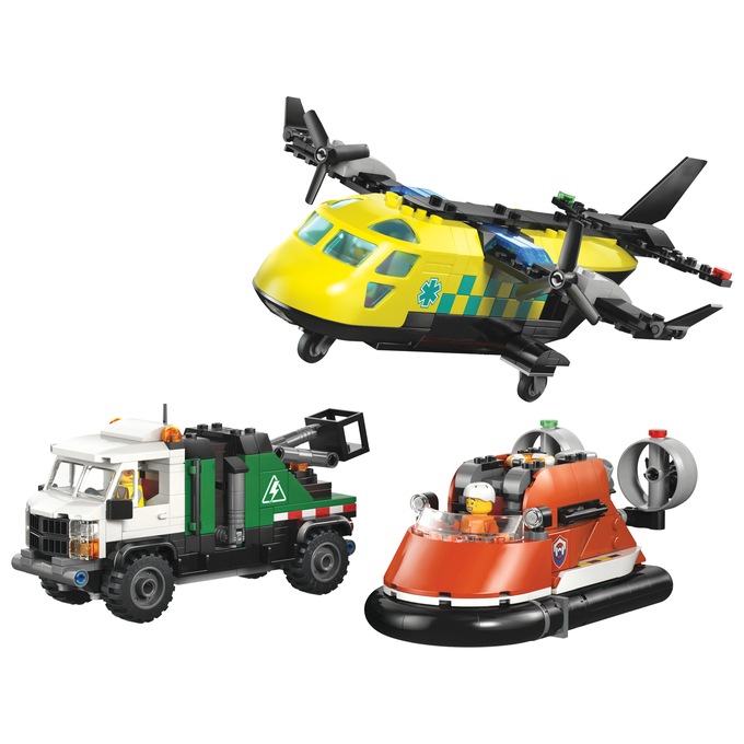 LEGO City Airplane, Service Truck & Hovercraft Remix, Multi, large