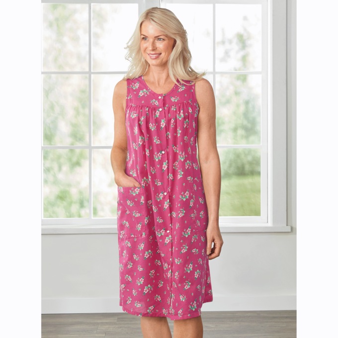 Sleeveless Woven Shift Dress, , large