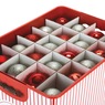 Simplify 60-Ct. Christmas Ornament Storage Organizer, Red White Stripe, large