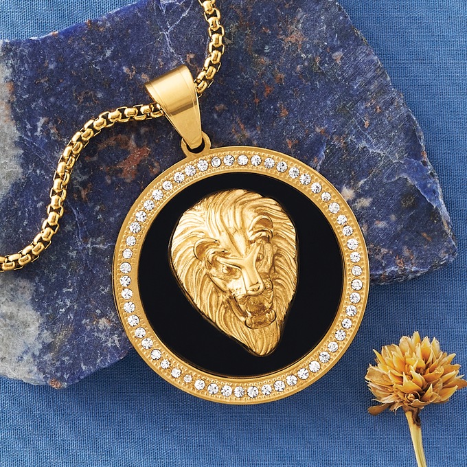 Stainless Steel Lion Pendant, , large