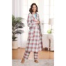Women's Flannel Wrap Robe, , large
