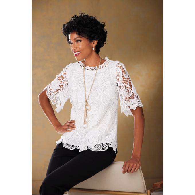 Sienna Lace Top, , large