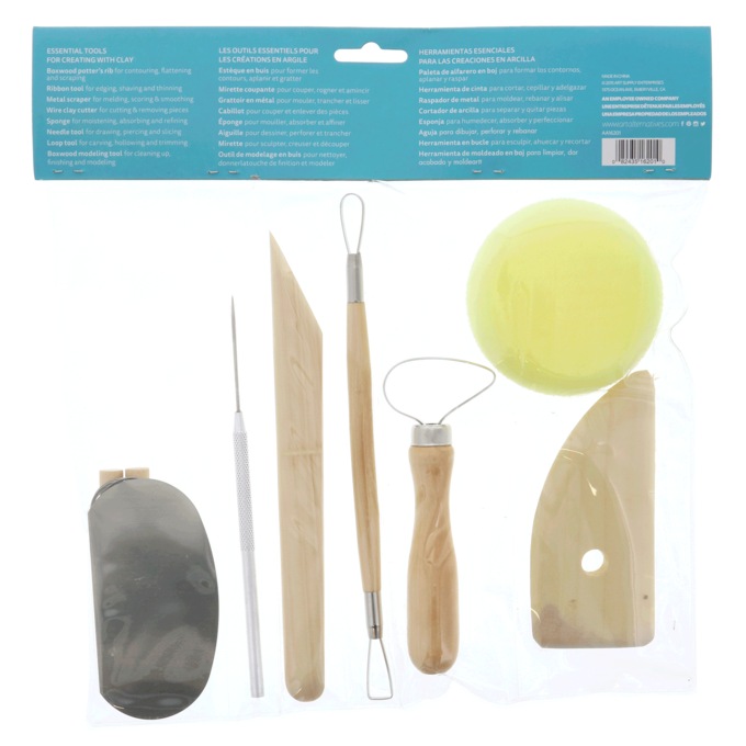 8-Piece Essential Pottery Tool Set, , large