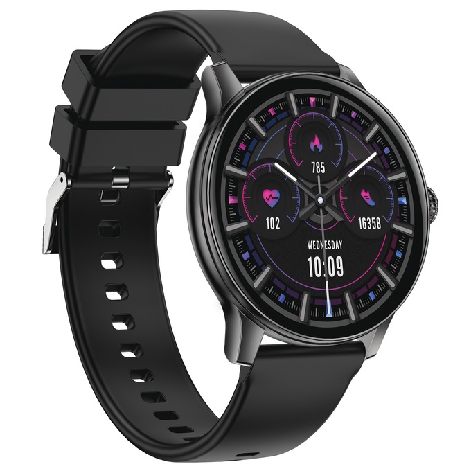 IG Round Smartwatch, Black, large
