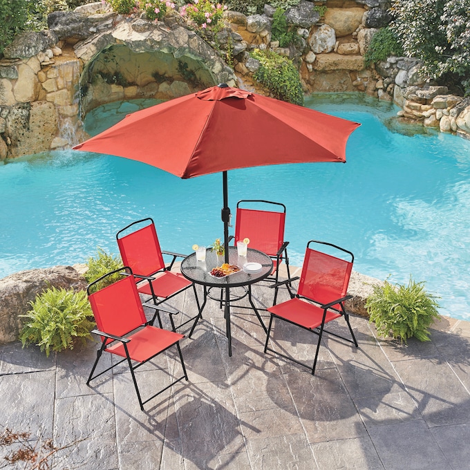 5-Piece Outdoor Table and Chairs Set, , large