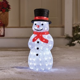 LED Acrylic Snowman, , large