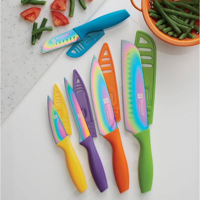 Hampton Forge 10-Piece Iridescent Titanium Cutlery Set, , large