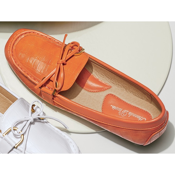 Amanda D'Laurie Croco-Bow Moccasin, , large