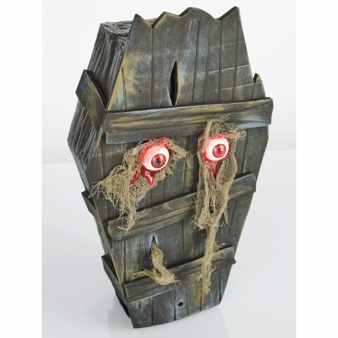 Animated Lit Halloween Coffin, , large