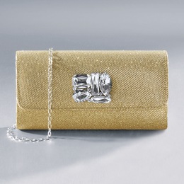 Whittall &amp; Shon Gold Jeweled Clutch, , large
