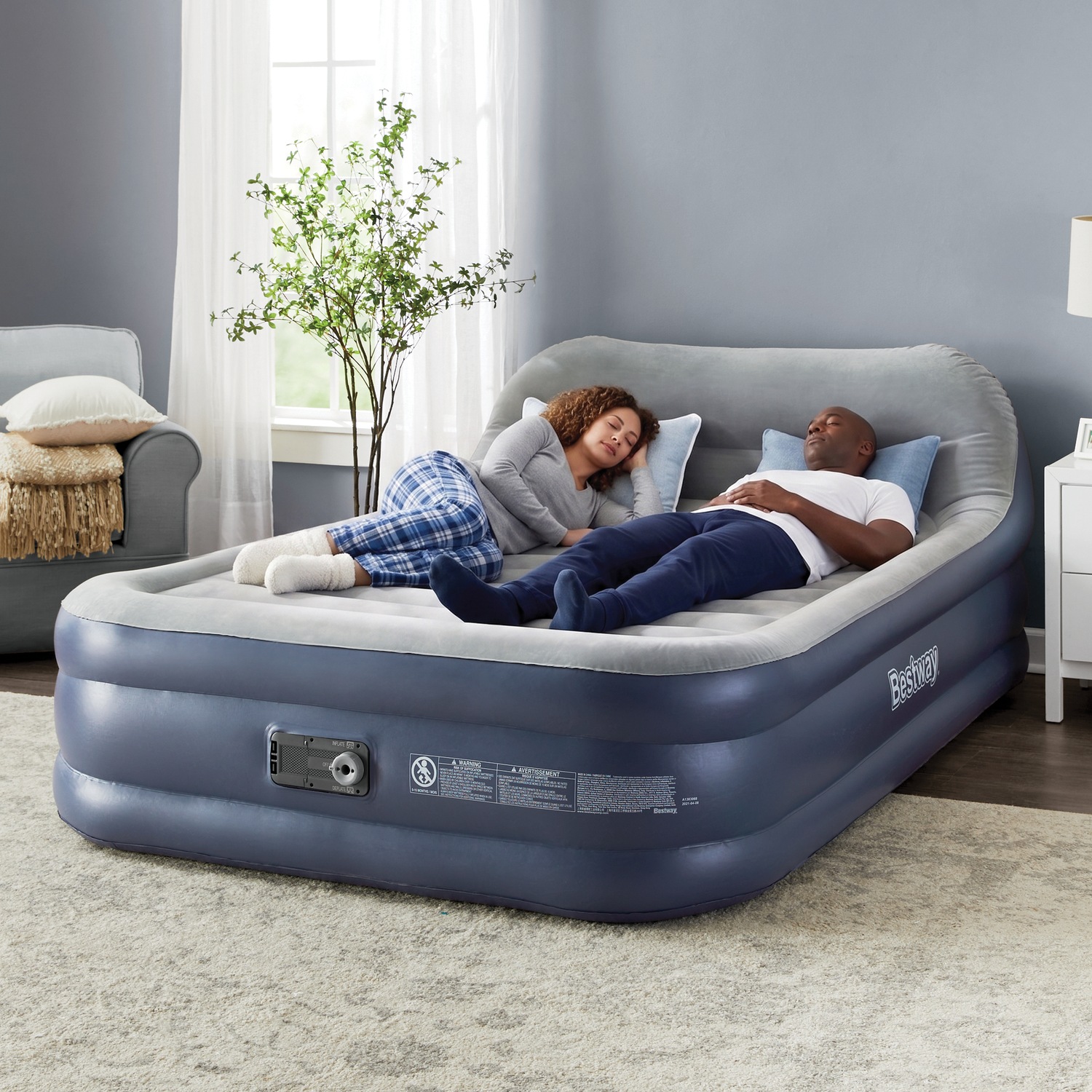 Bestway Tritech Queen-Sized Headboard Air Mattress | Montgomery Ward