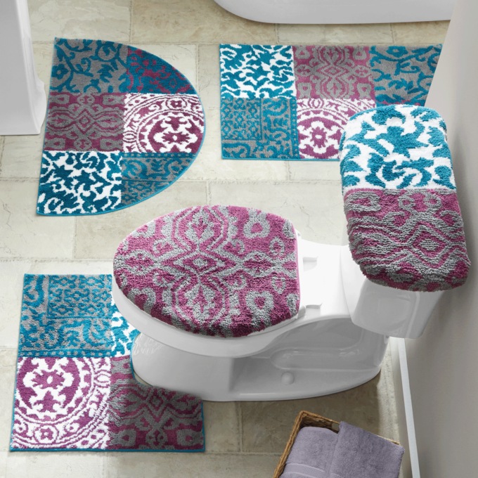 Serene 5-Piece Bath Set, Plum, large
