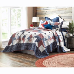 Brave Floor-Length Embroidered Quilt and Sham, , large