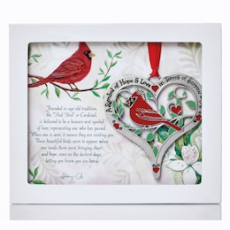 Cardinal Heart Ornament in Box, , large