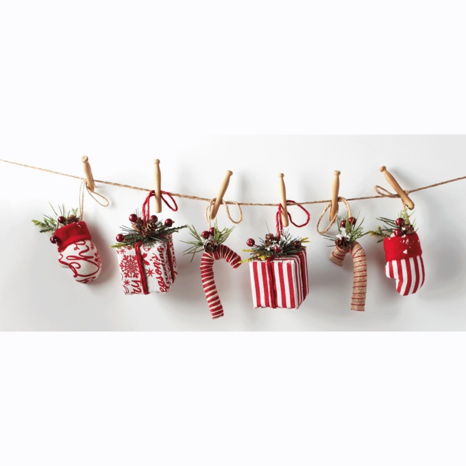 Set of 6 Christmas Ornaments, , large