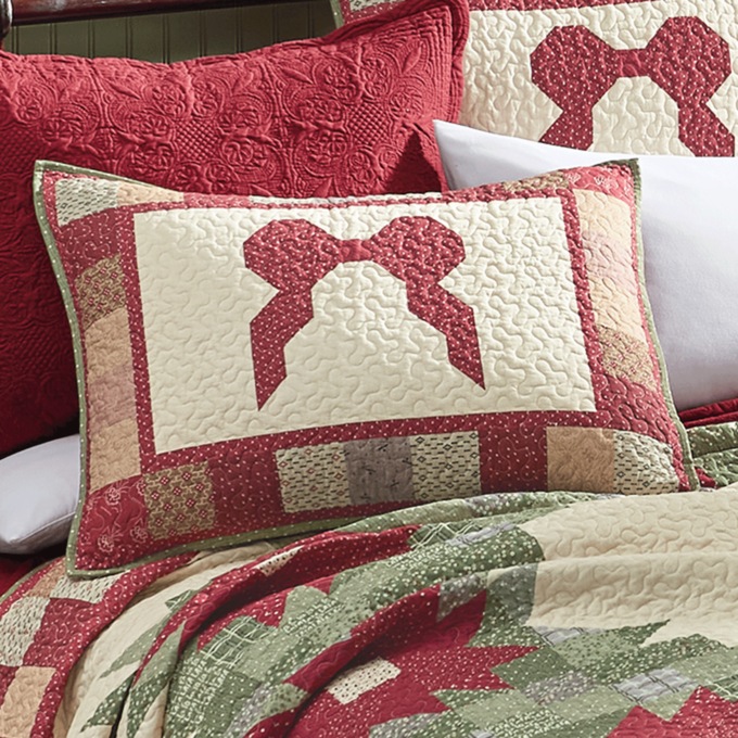Holiday Wreath Sham, , large