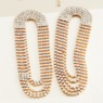 Crystal Fringe Goldtone Earrings, , large