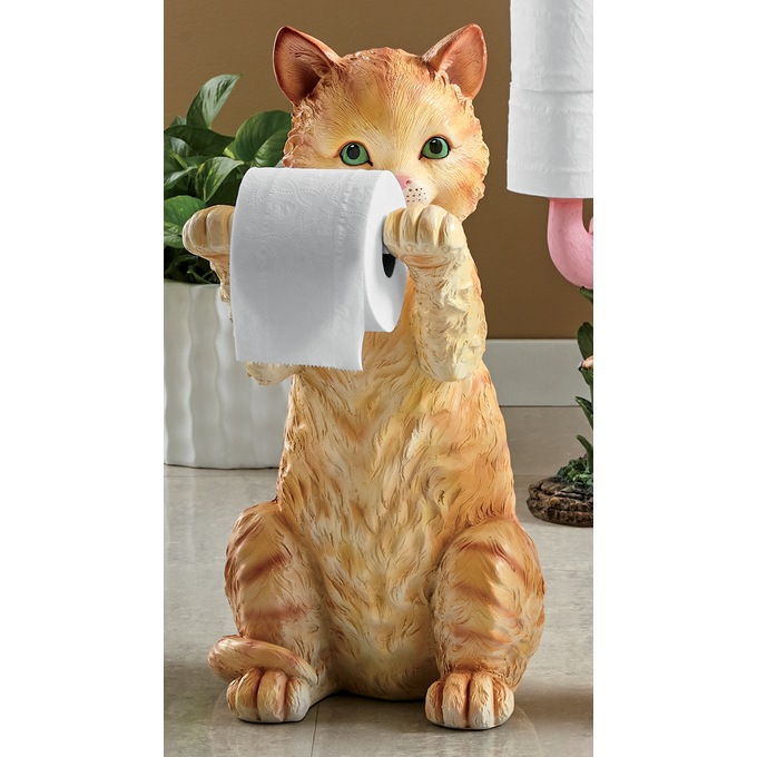 Kitten Toilet Paper Holder, , large