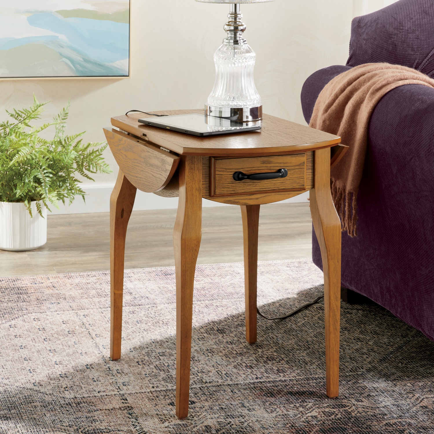 Drop Leaf Powered Side Table Montgomery Ward