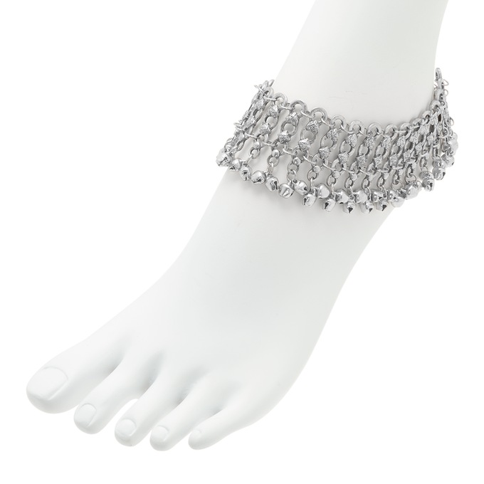 Ball Accented Ankle Bracelet, , large