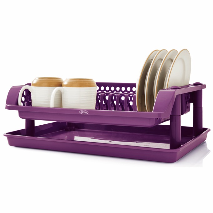 Ginny's Single-Tier Dish Rack with Tray, , large