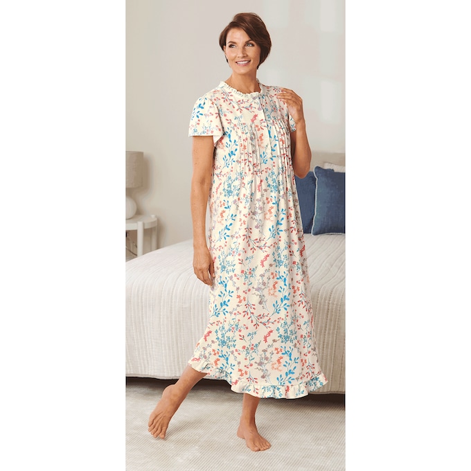 Knit Gown With Embroidery, , large