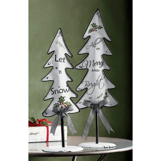 Set of 2 Metal Trees, , large