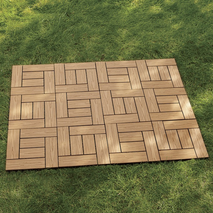 Set Of 12 Wood Grain Patio Tiles Montgomery Ward