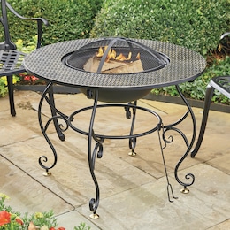 30&quot; Wrought Iron Fire Pit Table, , large