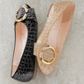 Classique Croco Buckle Flat, , large