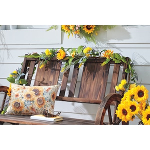 Outdoor Cheerful Sunflower Garland, , large