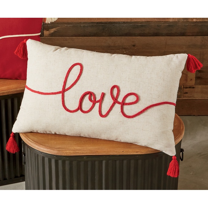 Holiday Sentiment Tassel Pillow, , large