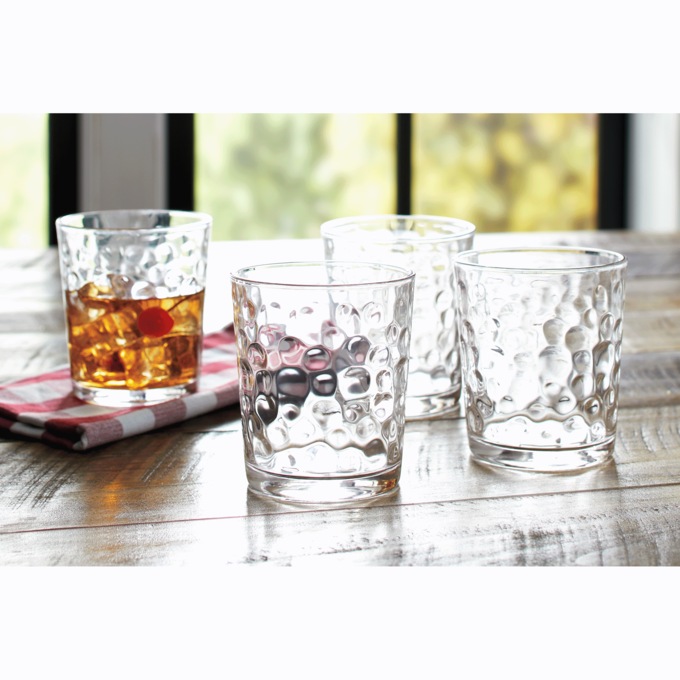 Gibson Home Great Foundations Set of 4 Double Old Fashioned Glasses, , large