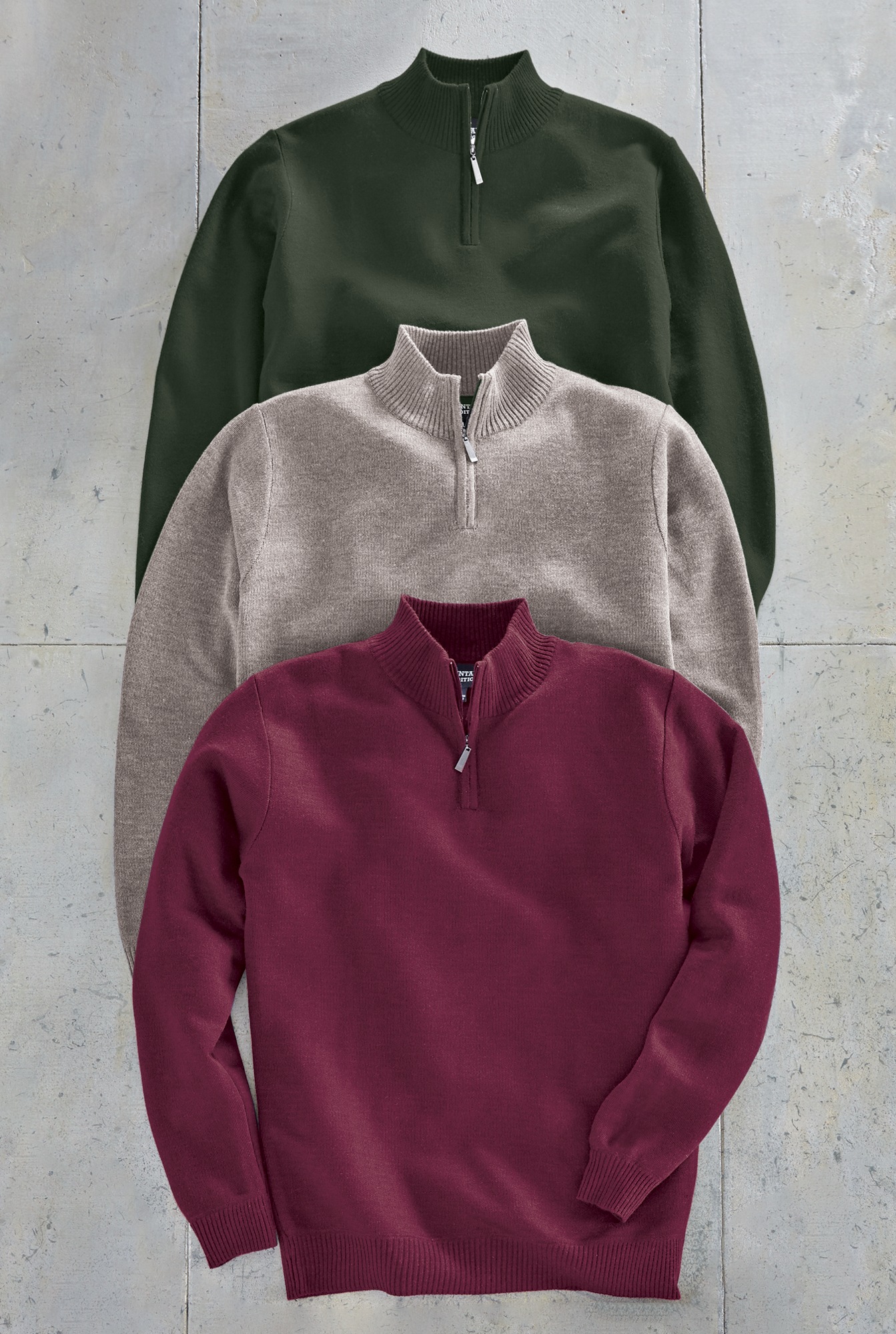 three quarter zip sweater