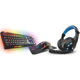 GamePunk 4-in-1 Battle Station Gaming Bundle with Keyboard, Headphones, Mouse and Mouse Pad, , large