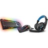 GamePunk 4-in-1 Battle Station Gaming Bundle with Keyboard, Headphones, Mouse and Mouse Pad, Black, large
